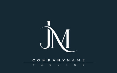 Initial JM Logo Design Vector. Elegant Monogram Logo Design with Decorative Elements and Typography