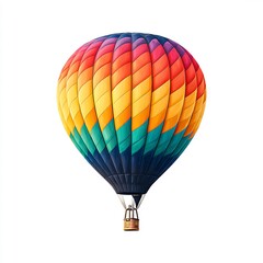 Fototapeta premium hot air balloon floating in blue summer sky