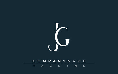 Initial JG Logo Design Vector. Elegant Monogram Logo Design with Decorative Elements and Typography