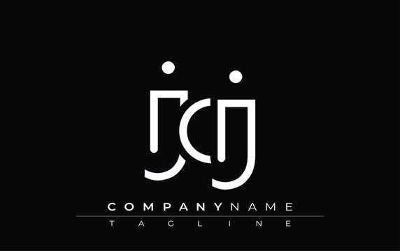 JCJ abstract letter design. Modern Business Logo Design With Abstract Typography and Contemporary Style