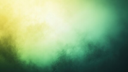 Abstract hazy cloudscape of yellow and green