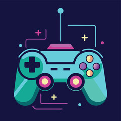 Naklejka premium futuristic-holographic-video-game-controller-desig (2).eps