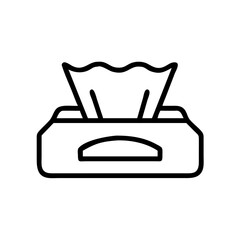 Open pack of tissues with antiseptic illustration on white background