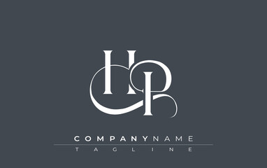 Initial HP Logo Design Vector. Elegant Monogram Logo Design with Decorative Elements and Typography