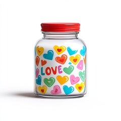 Candy jar with love messages