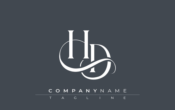 Initial HD Logo Design Vector. Elegant Monogram Logo Design with Decorative Elements and Typography