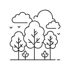 forest icon, forest vector illustration-simple illustration of forest , perfect for forest logos and icons