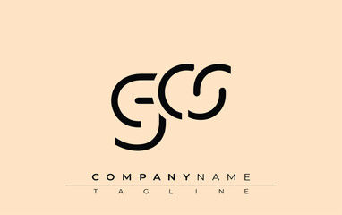 GCS abstract letter design. Modern Business Logo Design With Abstract Typography and Contemporary Style