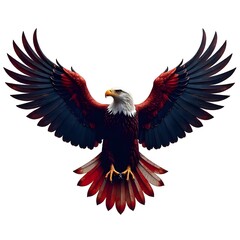 Obraz premium Stunning bald eagle artwork with colorful wings high resolution photo