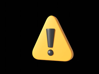 Realistic yellow triangle warning sign vector illustration.