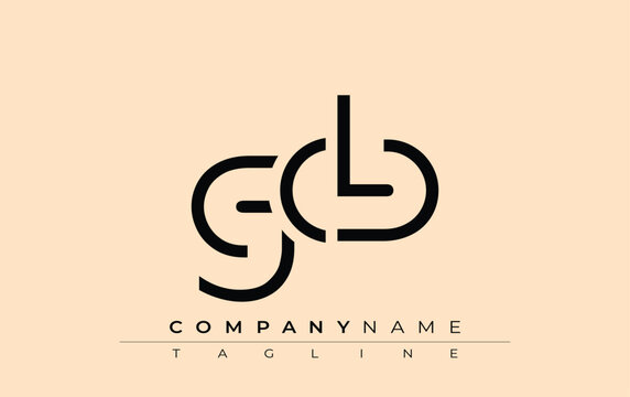 GCB abstract letter design. Modern Business Logo Design With Abstract Typography and Contemporary Style