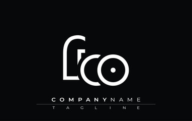 FCO abstract letter design. Modern Business Logo Design With Abstract Typography and Contemporary Style