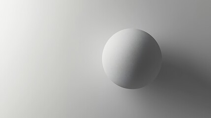 Single sphere on a plain light gray background
