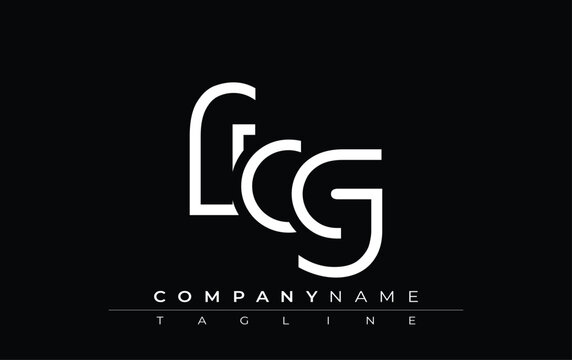 FCG abstract letter design. Modern Business Logo Design With Abstract Typography and Contemporary Style