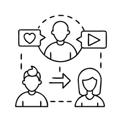 influencer collaboration icon, influencer collaboration vector illustration-simple illustration of influencer collaboration , perfect for influencer collaboration logos and icons