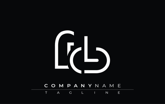 FCB abstract letter design. Modern Business Logo Design With Abstract Typography and Contemporary Style