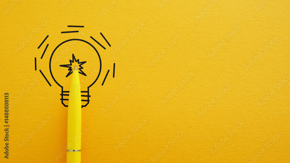 Poster creativity inspiration ideas concept. brainstorm thinking and motivation. empty space for text