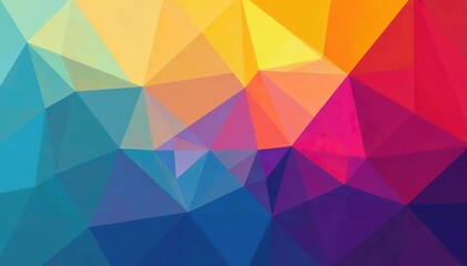 Obraz premium Geometric abstract shapes, vibrant color blocks, optical, geometric, line