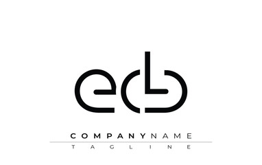 ECB abstract letter design. Modern Business Logo Design With Abstract Typography and Contemporary Style