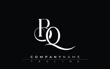 Initial BQ Logo Design Vector. Elegant Monogram Logo Design with Decorative Elements and Typography