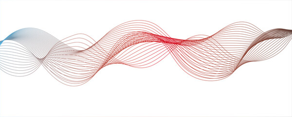 Abstract wave colorful element for design. Digital frequency track equalizer.Curve wave seamless pattern. Line art striped graphic template design.Vector illustration.