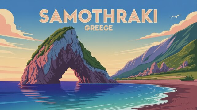 Samothraki Coastal Rock Formation &ndash; Greece Travel Art