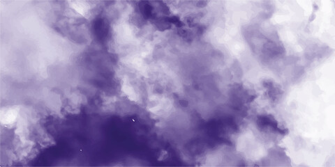 Natural porple sky  watercolor background texture for cover design. The summer is colorful clearing day Good weather with natural clouds. black Watercolor Painting Background.