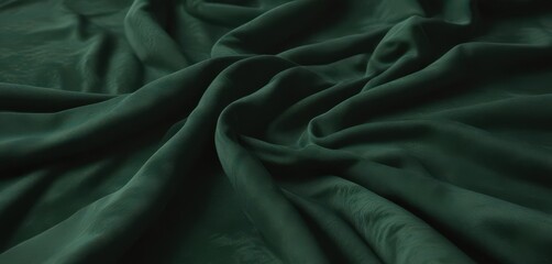 Deep emerald green velvet textile  Elegant, plush surface, ideal for design , dark green, background, elegant