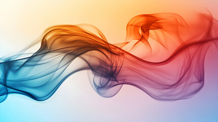 Colorful Smoke Waves in Abstract Flowing Patterns