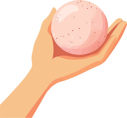 Vector Illustration of Hand Holding Soap – Flat Design Hygiene or Skincare Concept