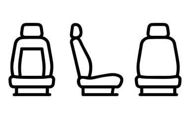 Car seat icon in three projections on a white background vector
Vector car icon