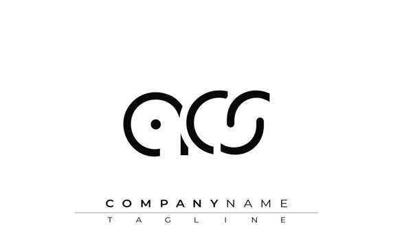 ACS abstract letter design. Modern Business Logo Design With Abstract Typography and Contemporary Style