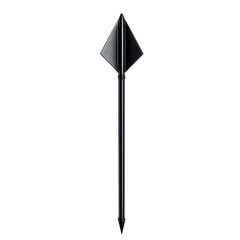 Sleek Arrow with Contemporary Polished Finish Isolated on Transparent Background