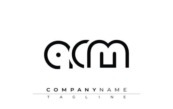 ACM abstract letter design. Modern Business Logo Design With Abstract Typography and Contemporary Style