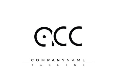 ACC abstract letter design. Modern Business Logo Design With Abstract Typography and Contemporary Style