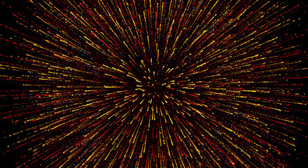 Obraz premium Abstract texture design abstract fireworks background explosion burst light trails glitter particles celebration new year design 100