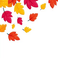 Fototapeta premium falling autumn leaves 