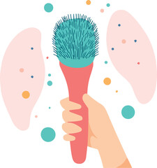 Comb Illustration – Hand-Drawn Hair Comb Isolated on White Background