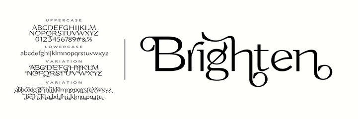Elegant alphabet letters font logo. Typography luxury classic lettering fonts decorative wedding vintage retro logos, design for fashion,beauty shop and brand . vector illustration