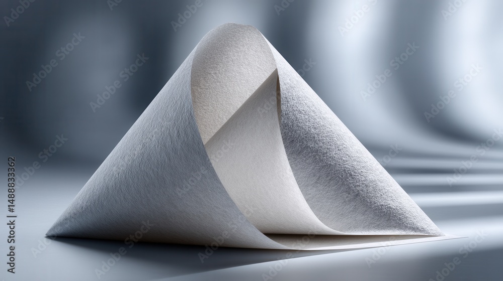 Poster a piece of paper is folded into a triangle