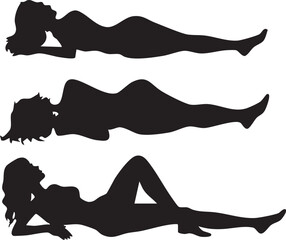 vector silhouette of a woman