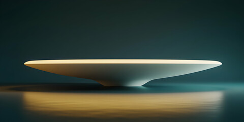 Elegant Modern Bowl with Soft Lighting on a Minimalist Surface