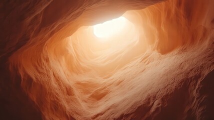 Obraz premium Glowing Orange Canyon Walls Sunlight Abstract Background