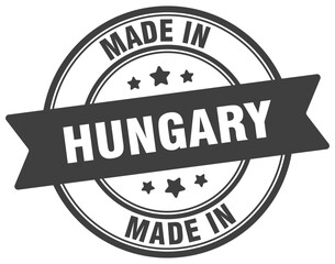 Made in Hungary round sign. Made in Hungary stamp.