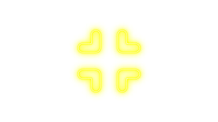 Obraz premium Glowing Neon Clover Design Symbol, Neon compress icon glow with transparent background