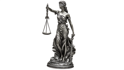 Lady justice statue scales of justice legal theme