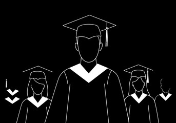 National Higher Education Day celebration, vector graphic