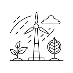 renewable energy icon, renewable energy vector illustration-simple illustration of renewable energy , perfect for renewable energy logos and icons