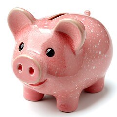 Adorable Pink Piggy Bank Savings Ceramic Money Container for Kids Adults Financial Goals