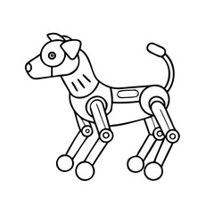 robot dog icon, robot dog vector illustration-simple illustration of robot dog , perfect for robot dog logos and icons